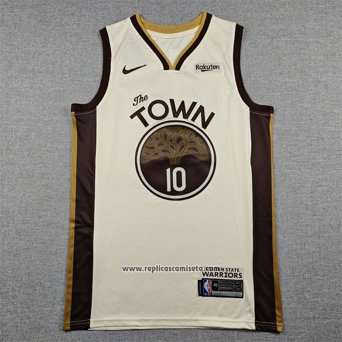 Camiseta Golden State Warriors Jimmy Butler III NO 10 Ciudad 2025-26 Crema